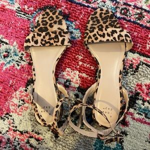 leopard heels/sandals
